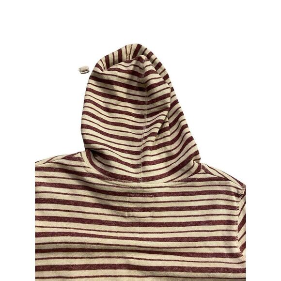 Blue 84 “indiana University IU” White/Maroon Striped Hooded Sweater/Size Large - Picture 4 of 10